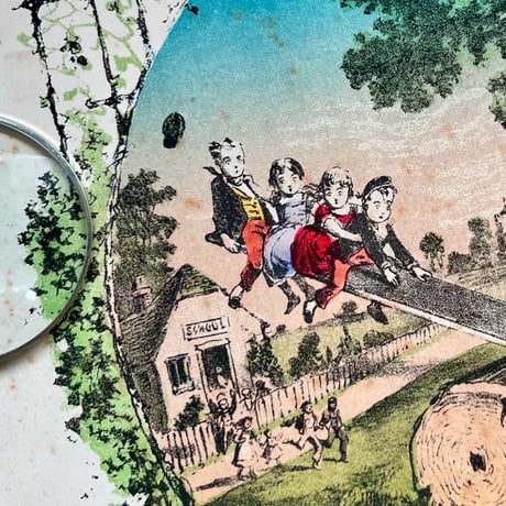 ●r-48/1880年代 手彩色/大判の楽譜「SEE-SAW WALTZ」