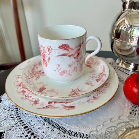 ●po-149/Coalport コールポート 小鳥とすみれのトリオ