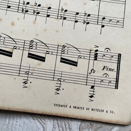 ●r-48/1880年代 手彩色/大判の楽譜「SEE-SAW WALTZ」
