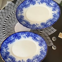 ●po-134/Royal Doulton社 ロイヤルドルトン フローブルーのオーバルプレート