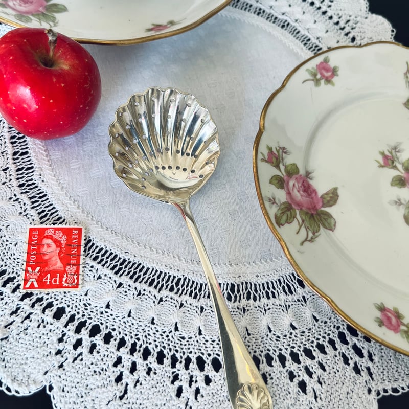 ○o-179/シルバープレート製 シュガーシフタースプーン | PISKEY