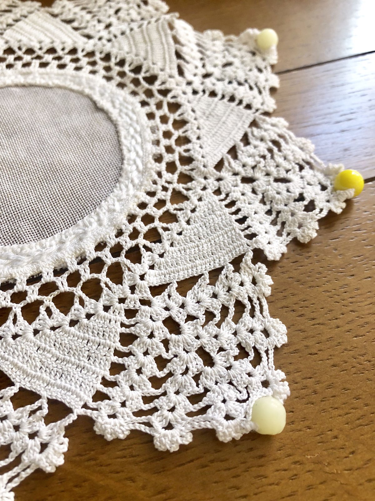 NOKOのカラフルレース編み　ビタミンカラービーズのジャグカバー 再販】NOKOのカラフルレース編み レッドドロップジャグカバー