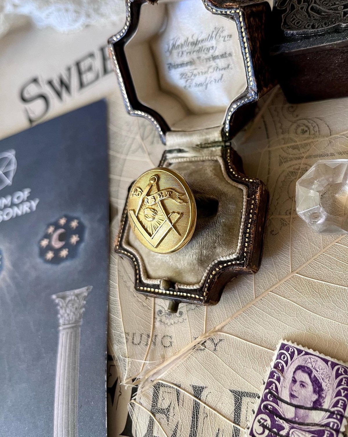 ○ab-326/フリーメイソンのアンティークボタン | PISKEY -イギリスの