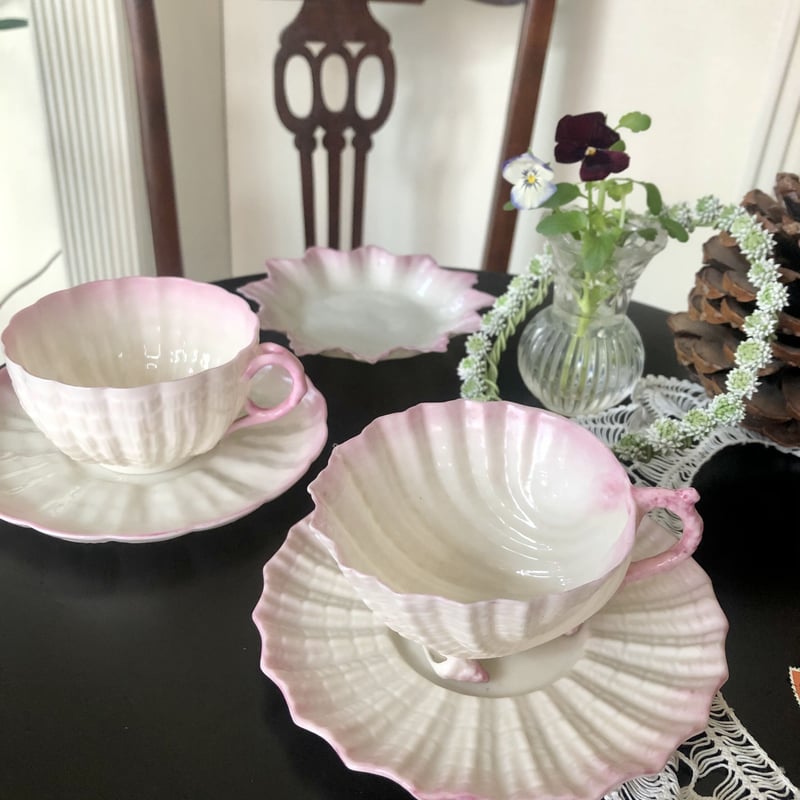 Belleek ベリーク カップ＆ソーサー リンペットパターン Belleek ベリーク カップ＆ソーサー リンペットパターン