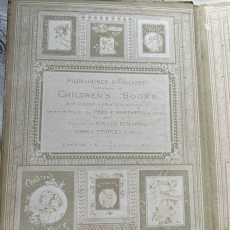 ●vp-52/1892年サイン入り 詩集絵本「TENS AND ELEVENS」
