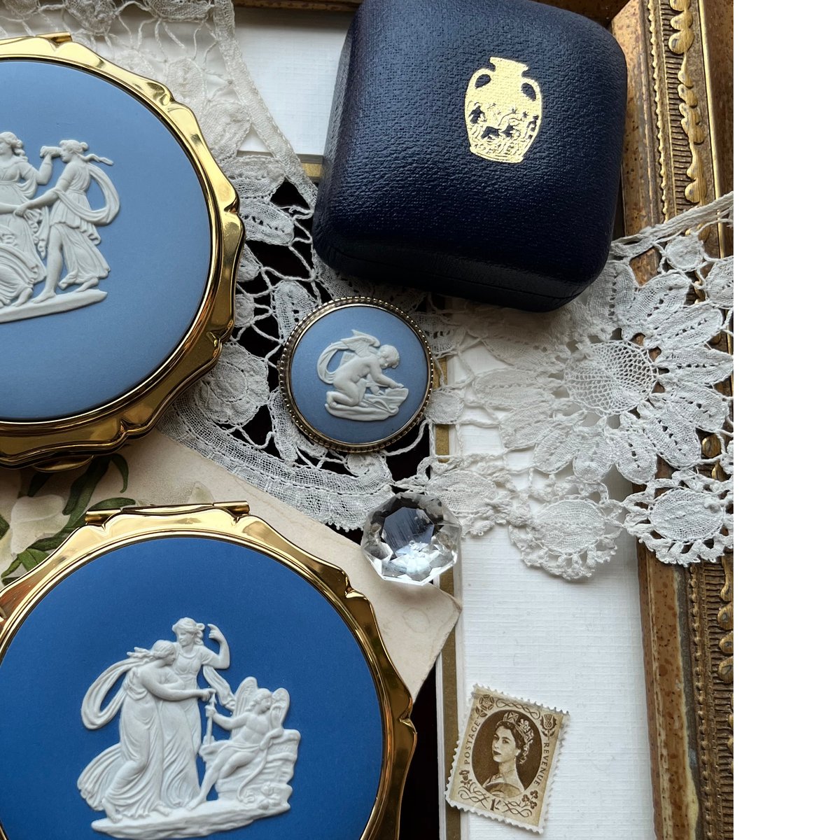 ○ab-478/ウェッジウッド シルバー×ジャスパー ケース入り天使の