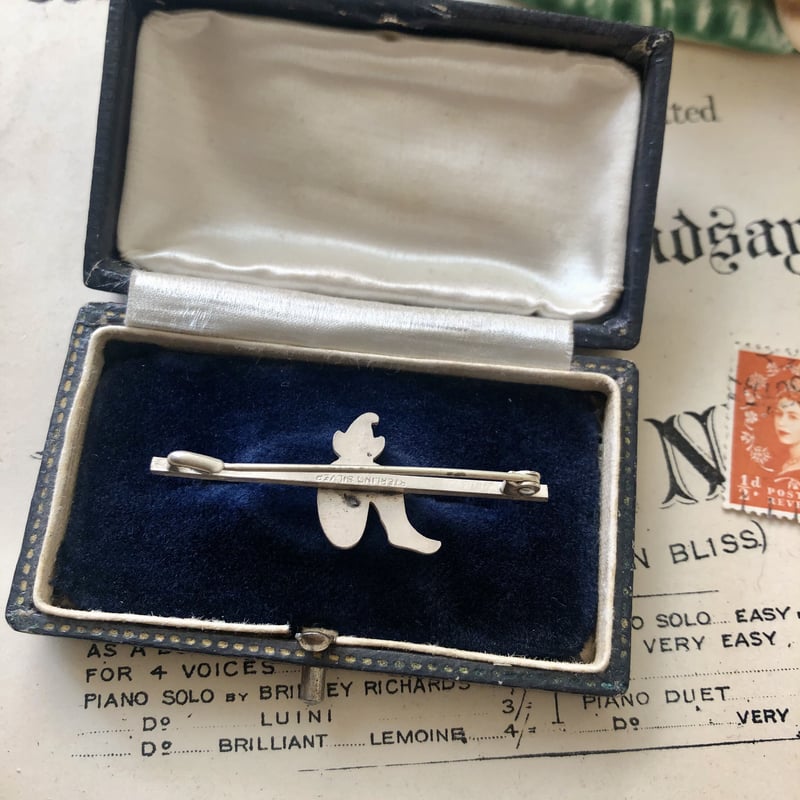 ○pa-4/エドワーディアン シルバー＆エナメル製妖精ピスキーの