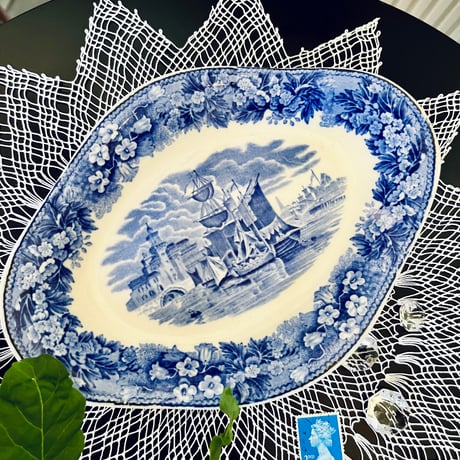 ●po-136/1920年代製 Wedgwood「Ferrara フェラーラ」プレート