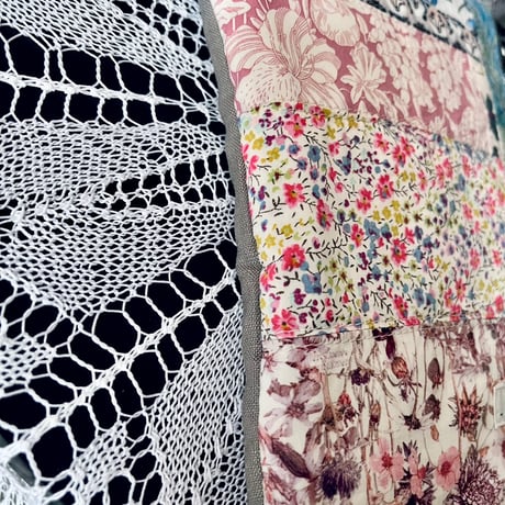 ◇hm-50/２way ポットマット兼 鍋つかみ ＜Wild Flowers＞