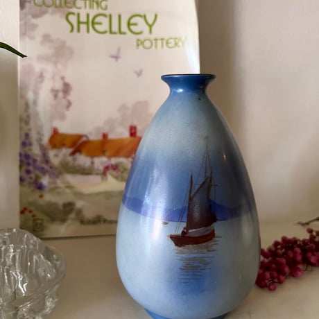 ●sh-35/1912－1925年Shelley  ハンドペイント　帆船のフラワーベース