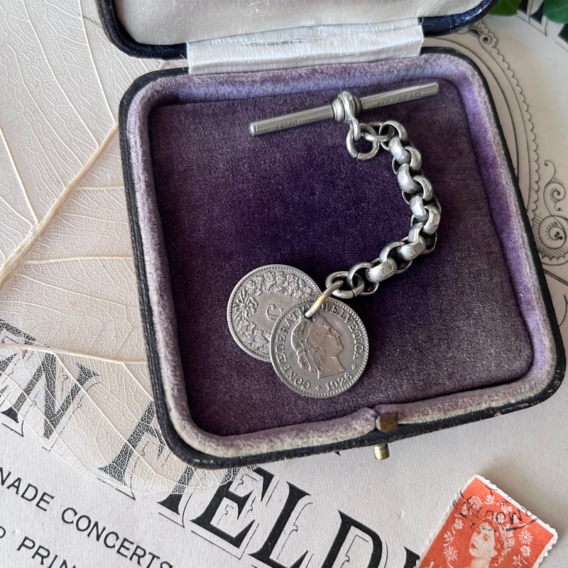 ○ab-367/1919年＆1926年コイン付きアルバートチェーン | PISKEY