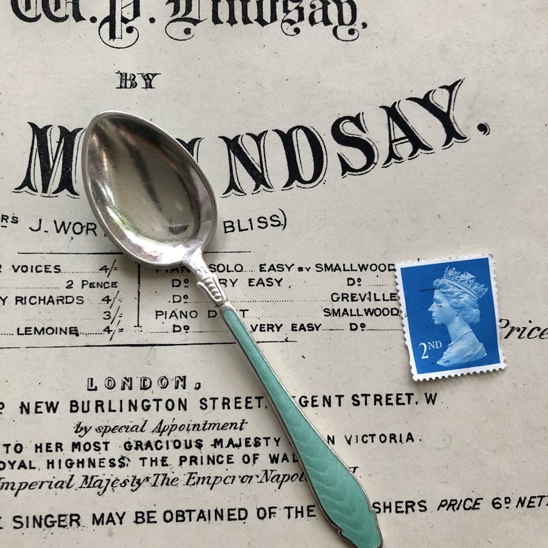 銀製品 英国製 エナメル 花 スプーン セット SILVER シルバー 【公式通販】