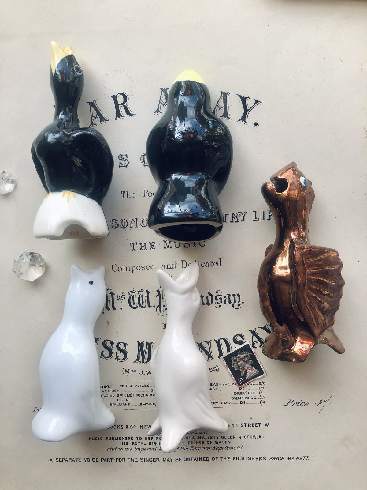 ○s-43/ハンドペイントのパイバード | PISKEY -イギリスのふるいもの