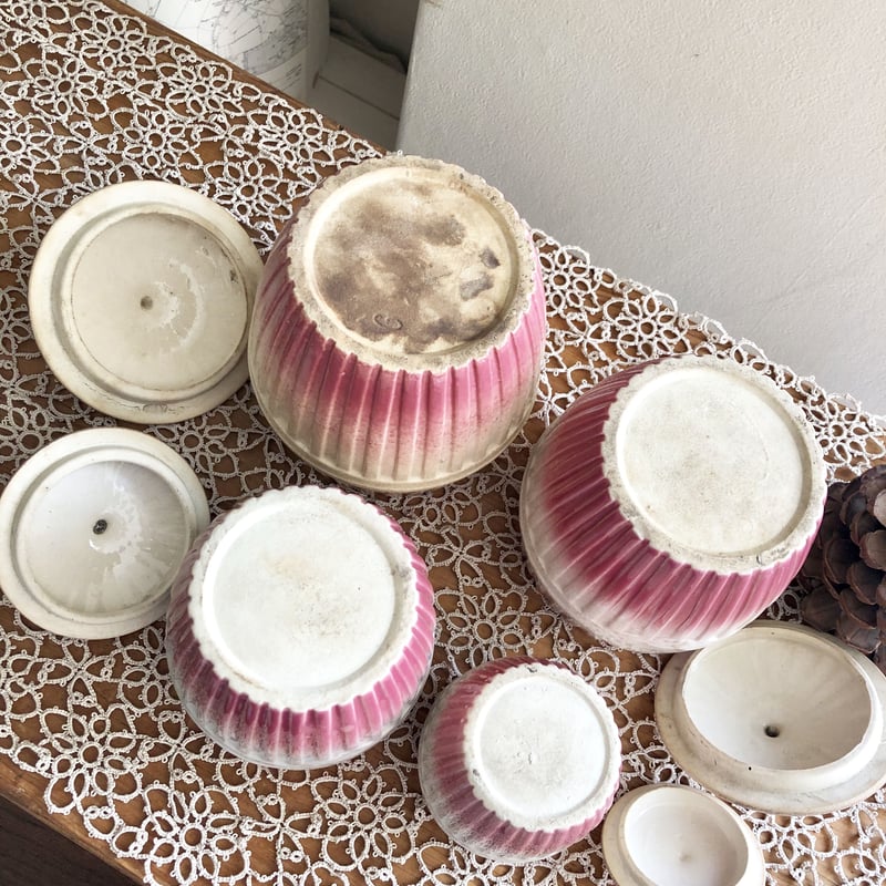 陶器製キャニスター 4個セット