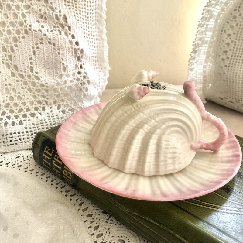 ○po-22/Belleek ベリーク カップ＆ソーサー「ネプチューン