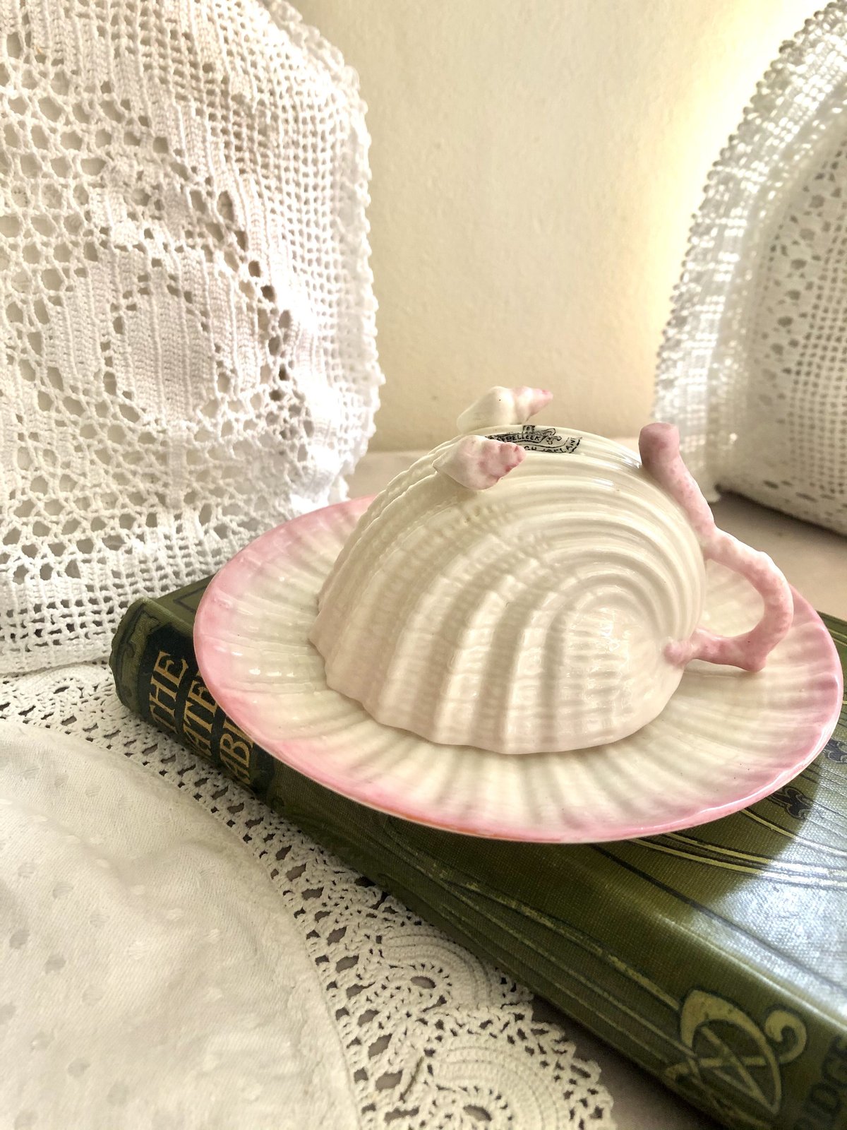 ○po-22/Belleek ベリーク カップ＆ソーサー「ネプチューン
