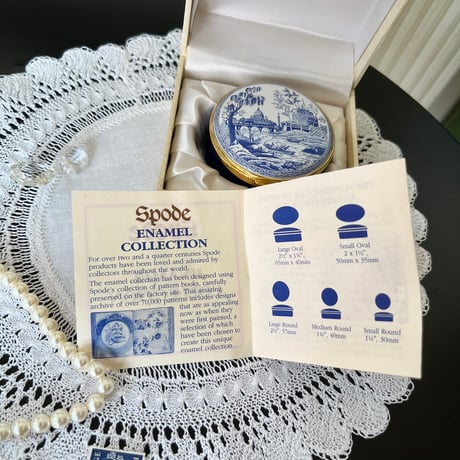 ●po-143/Spode ケース付き「Rome」エナメルボックス