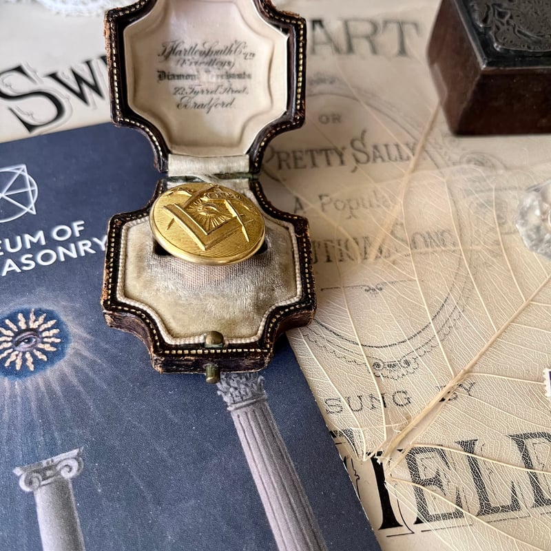 ○ab-326/フリーメイソンのアンティークボタン | PISKEY -イギリスの