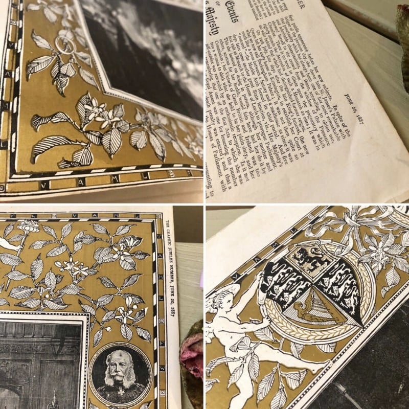 ○r-7/1887年 ヴィクトリア女王の大判アンティークプリント