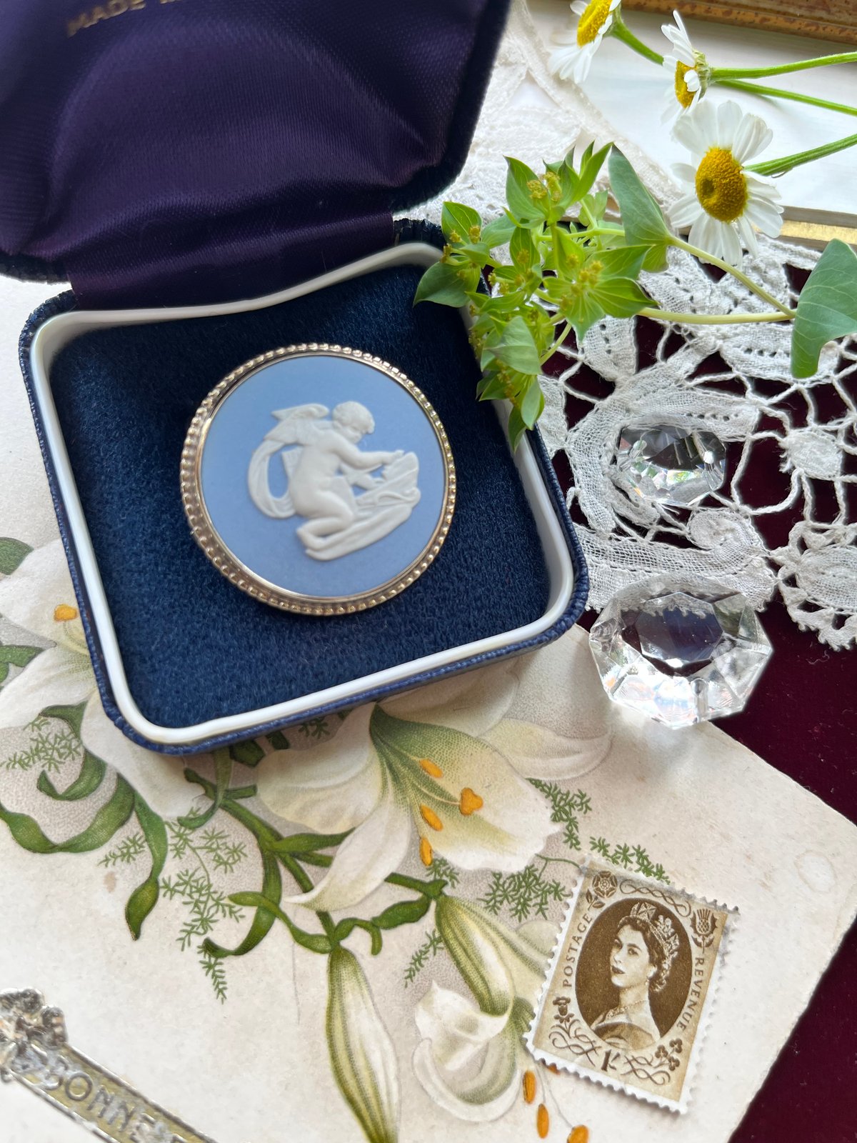 ○ab-478/ウェッジウッド シルバー×ジャスパー ケース入り天使の