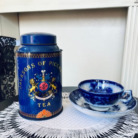 ●o-158/Jacksons of Piccadilly 獅子の紋章の紅茶缶