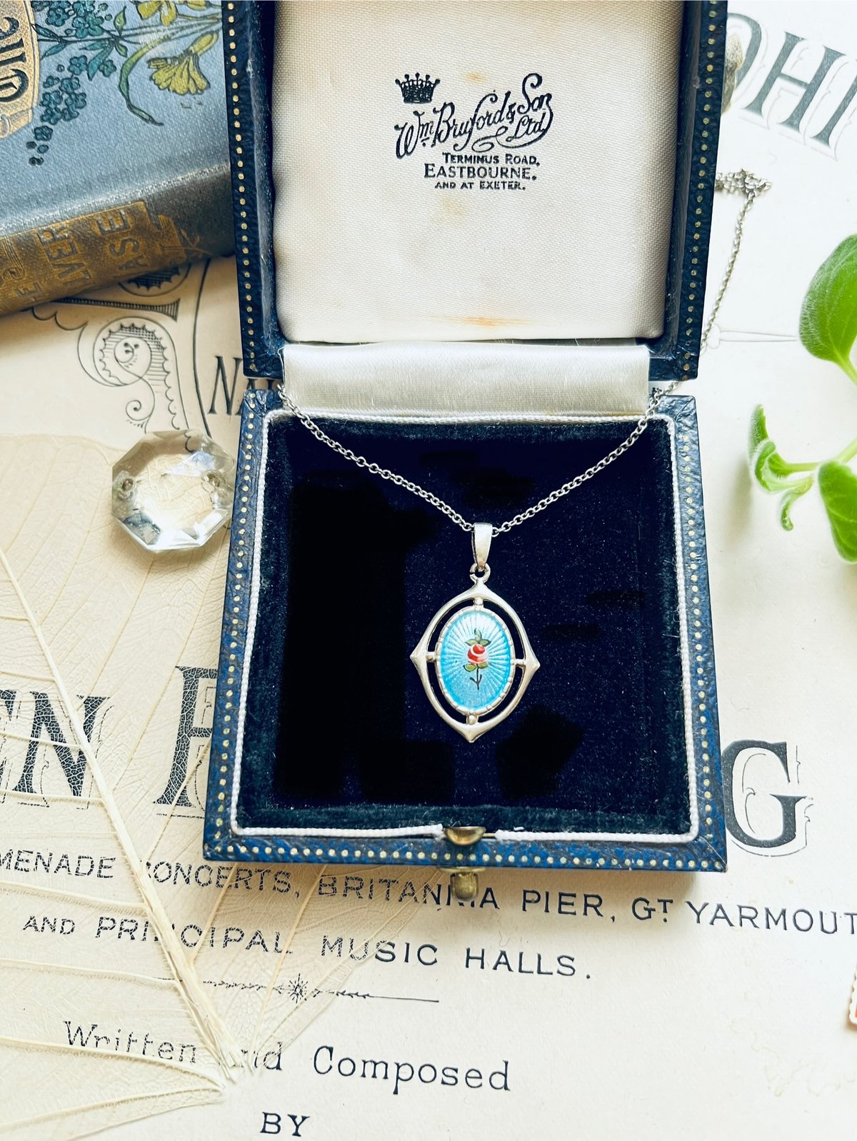 ○ab-443/シルバー&ギローシュエナメル チャールズ・ホーナー社 薔薇の