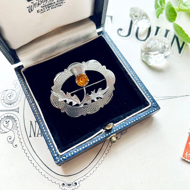 ○ab-446/ MIZPAH製 シスル(あざみ）のブローチ | PISKEY -イギリスのふ