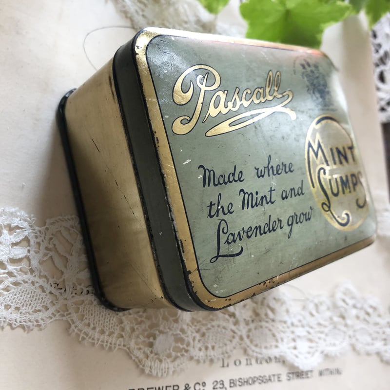 ○h-7/王室御用達のマーク付きミント缶 | PISKEY -イギリスのふるい