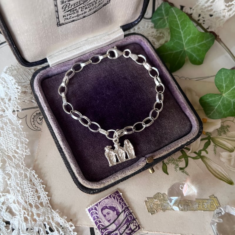 ○ab-370/シルバー製 見ざる聞かざる言わざる 三猿のチャーム | PISKEY