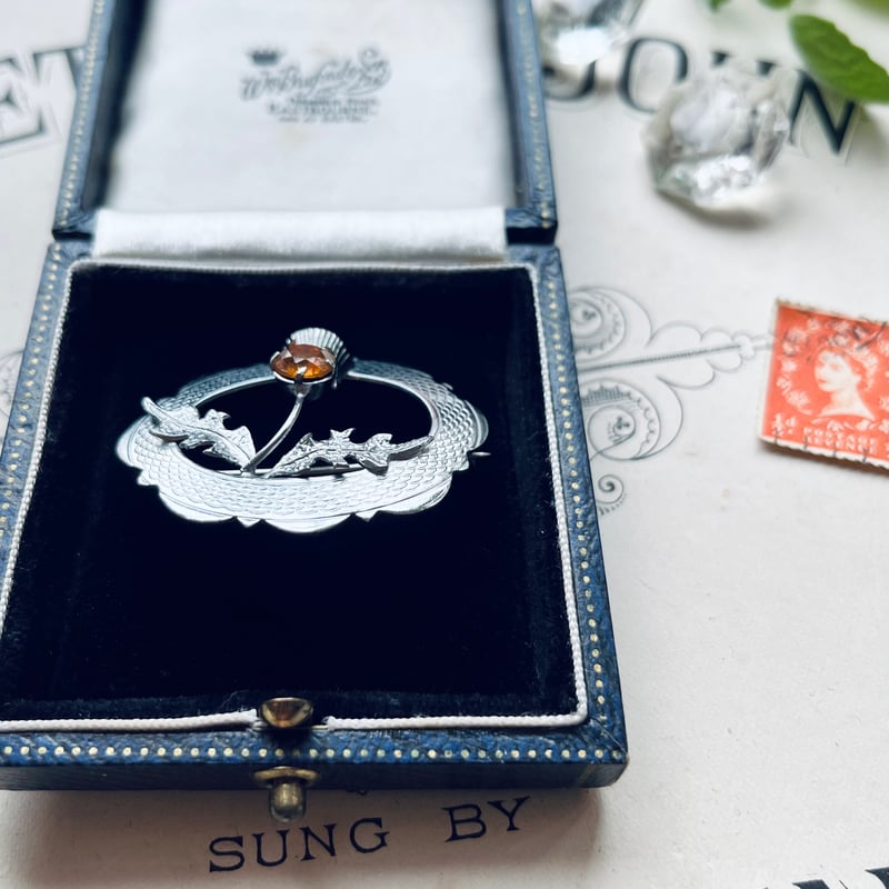 ○ab-446/ MIZPAH製 シスル(あざみ）のブローチ | PISKEY -イギリスのふ