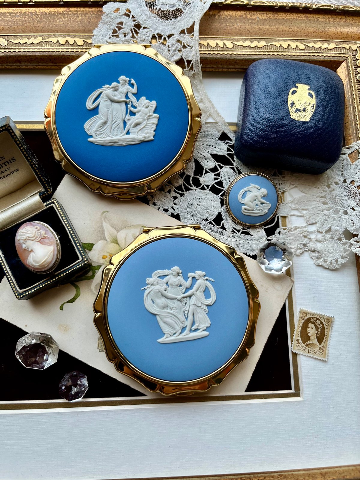 ○ab-478/ウェッジウッド シルバー×ジャスパー ケース入り天使の