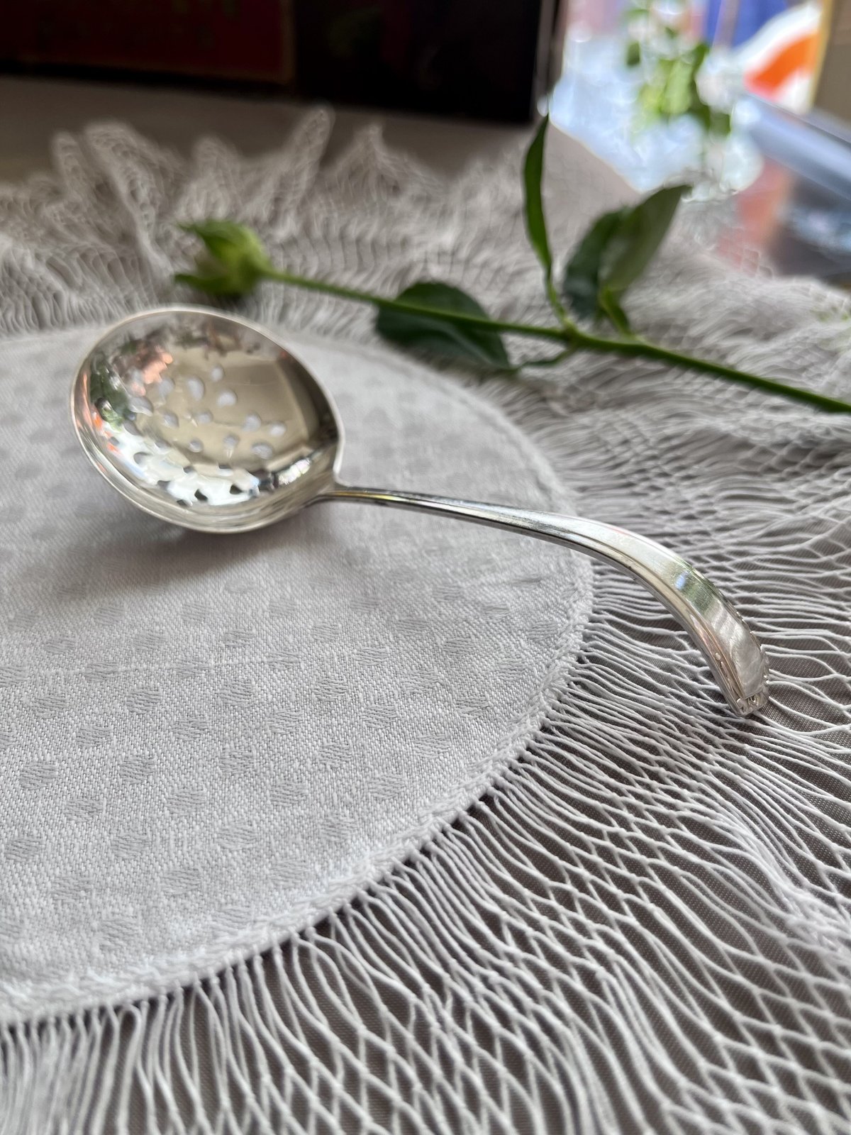 英国アンティーク sugar sifter spoon 英国アンティーク カトラリー 3