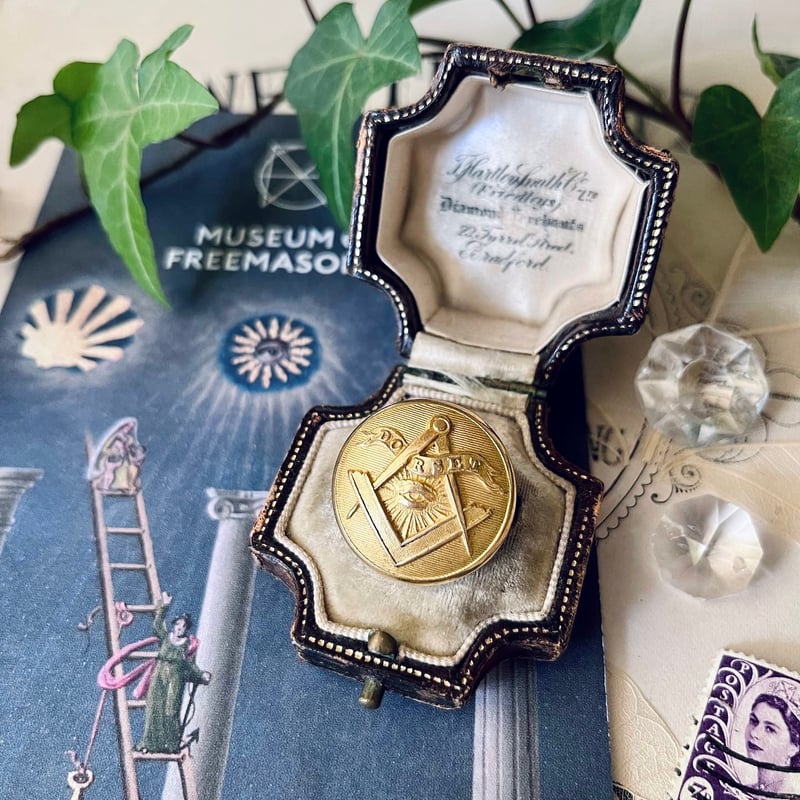 ○ab-326/フリーメイソンのアンティークボタン | PISKEY -イギリスの