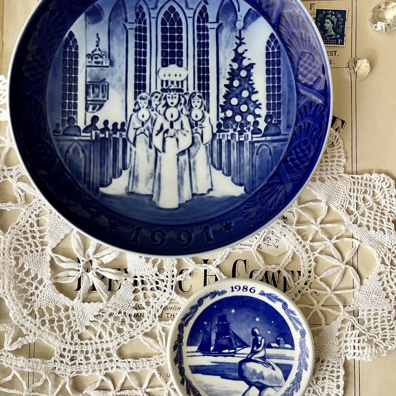 セット販売用画面です【ラリック】イヤープレート 1973年カケス 1969年蝶