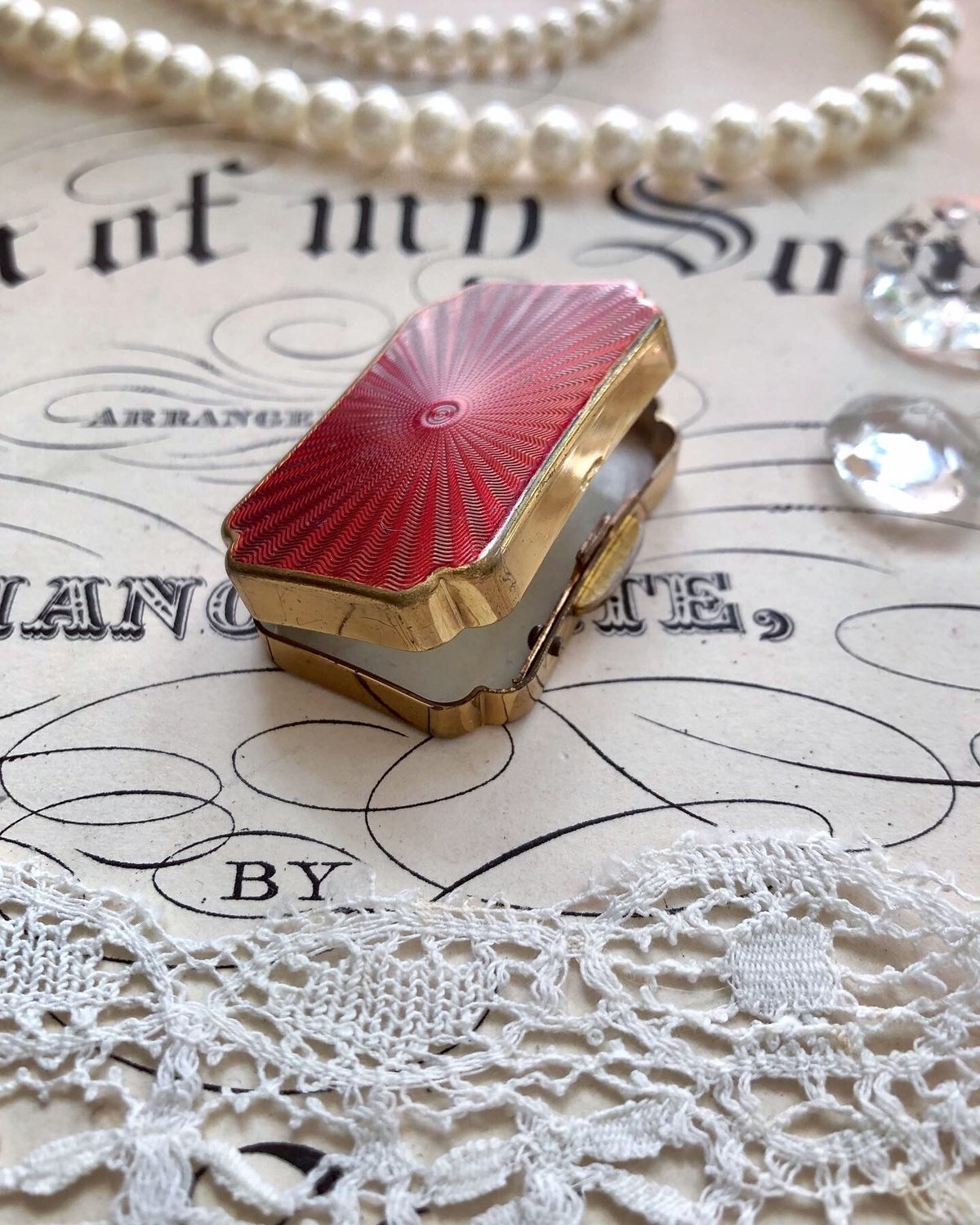 ○h-12/ストラットン社のエナメルのピルケース | PISKEY -イギリスの