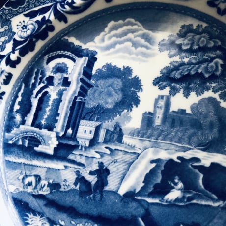 ●po-21/Spode 「ブルーイタリアン」プレート23ｃｍ