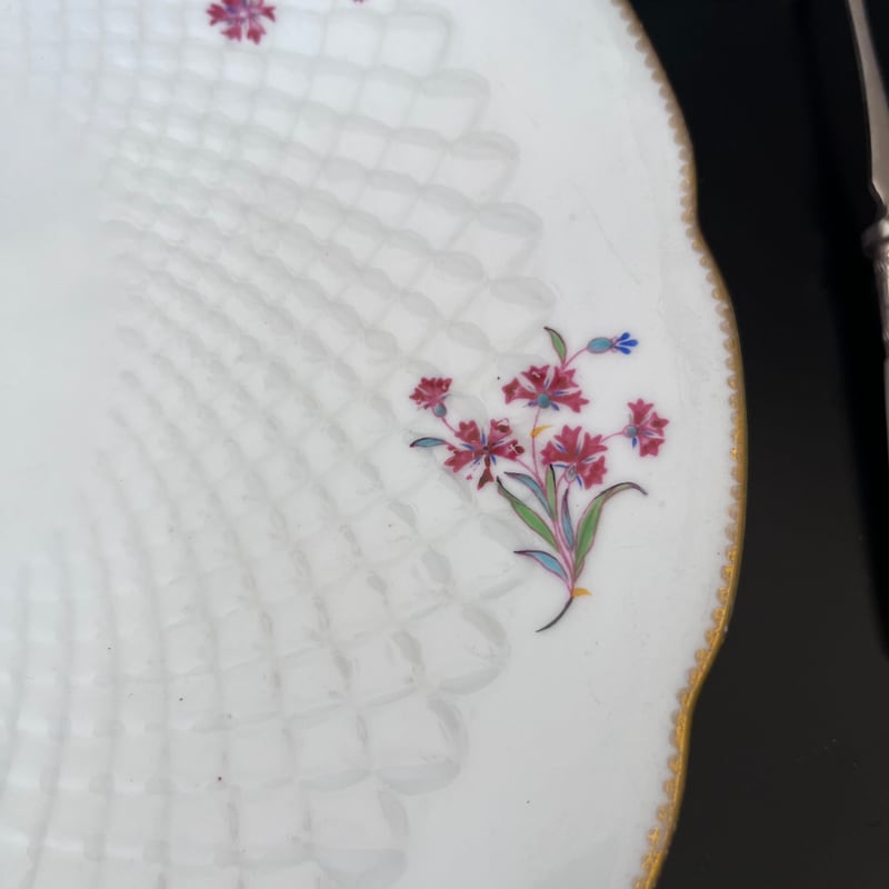 ○po-93/1870年代 MINTON ミントンの手描きのプレート | PISKEY -イギ