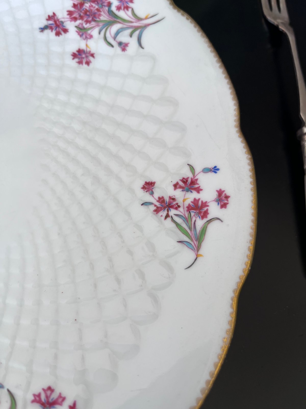 古ミントン 手描きプレート スイトピー 古ミントン 手描きプレート