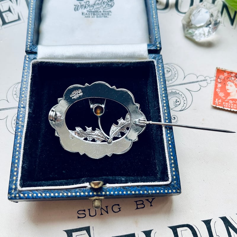 ○ab-446/ MIZPAH製 シスル(あざみ）のブローチ | PISKEY -イギリスのふ