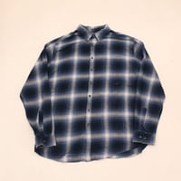 オンブレチェック ネルシャツ Ombre Checkered Flannel Shirt