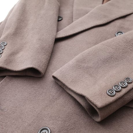 Angora Wool Double Breasted Coat
