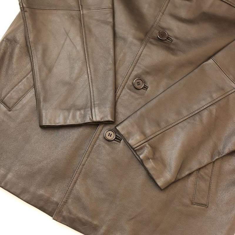 オールレザー ハーフコート DNKレザーハーフコート Leather Coat＃ | Blue