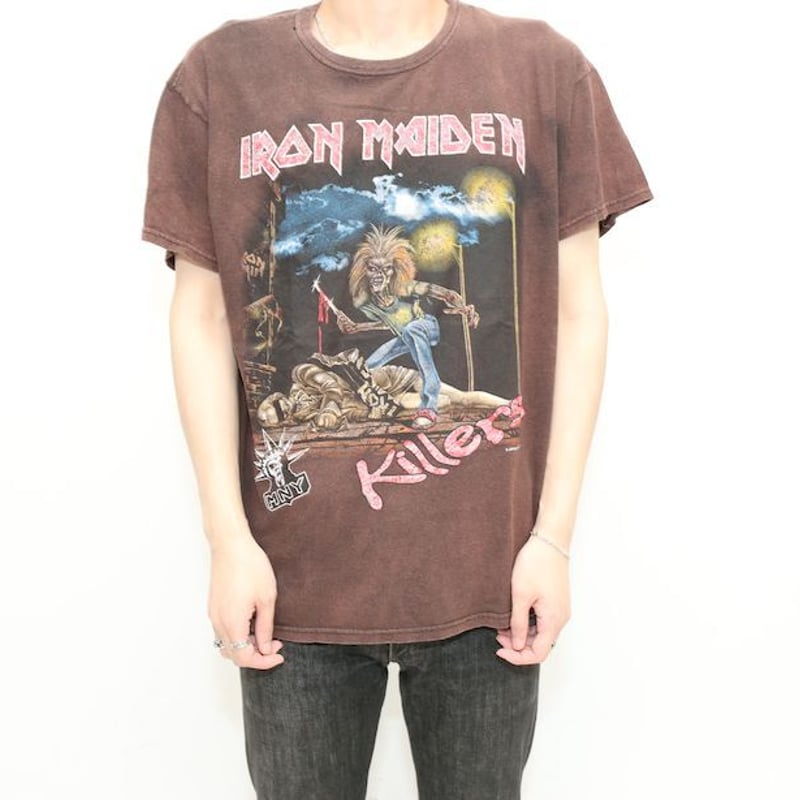 80年代 SPLASH IRON MAIDEN アイアンメイデン バンドTシャツ バンT 英国製 メンズS ヴィンテージ /evb001851