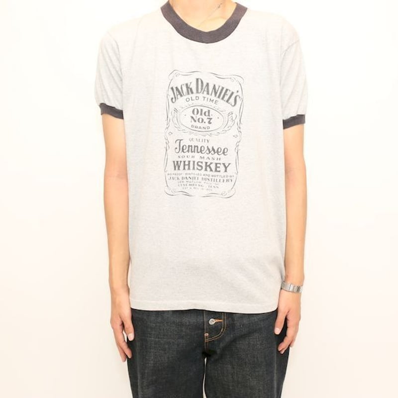 リンガーTシャツ ジャックダニエル Jack Daniel's | Blue