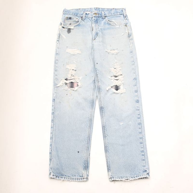 ゆ*き様 ✨Carhartt ✨ダメージデニムパンツ 34インチ カーハート ダメージ デニムパンツ Carhartt Damaged Denim