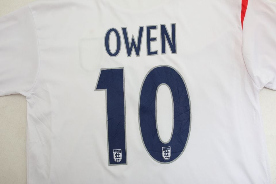 イングランド代表 オーウェン #10 サッカーユニフォーム ゲームシャツ England Ow...