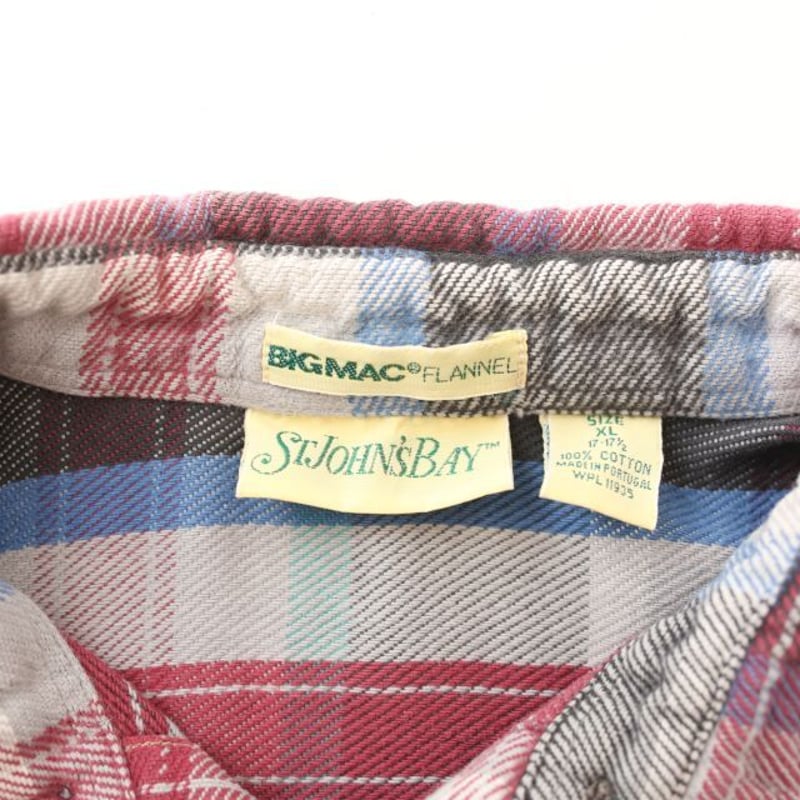 ビンテージ 90s st.john's bay big mac チェックシャツ 90s チェック