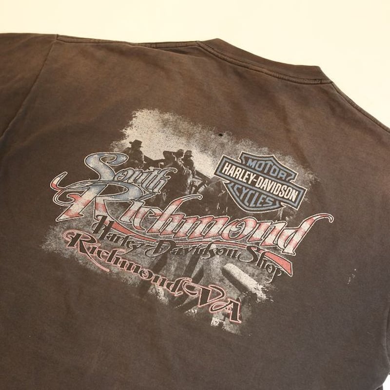 Harley Davidson、ハーレーダビッドソン、Tシャツ、フェード フェード感◎ ヴィンテージ ハーレーダビッドソン Tシャツ バー