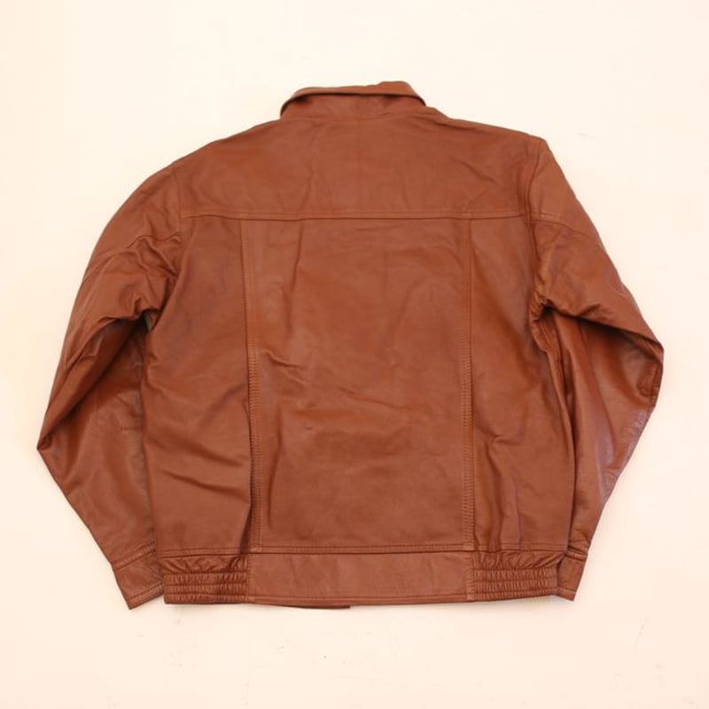 フルジップ ライトブラウン レザージャケット Brown Leather フルジップ ライトブラウン レザージャケット Brown Leather