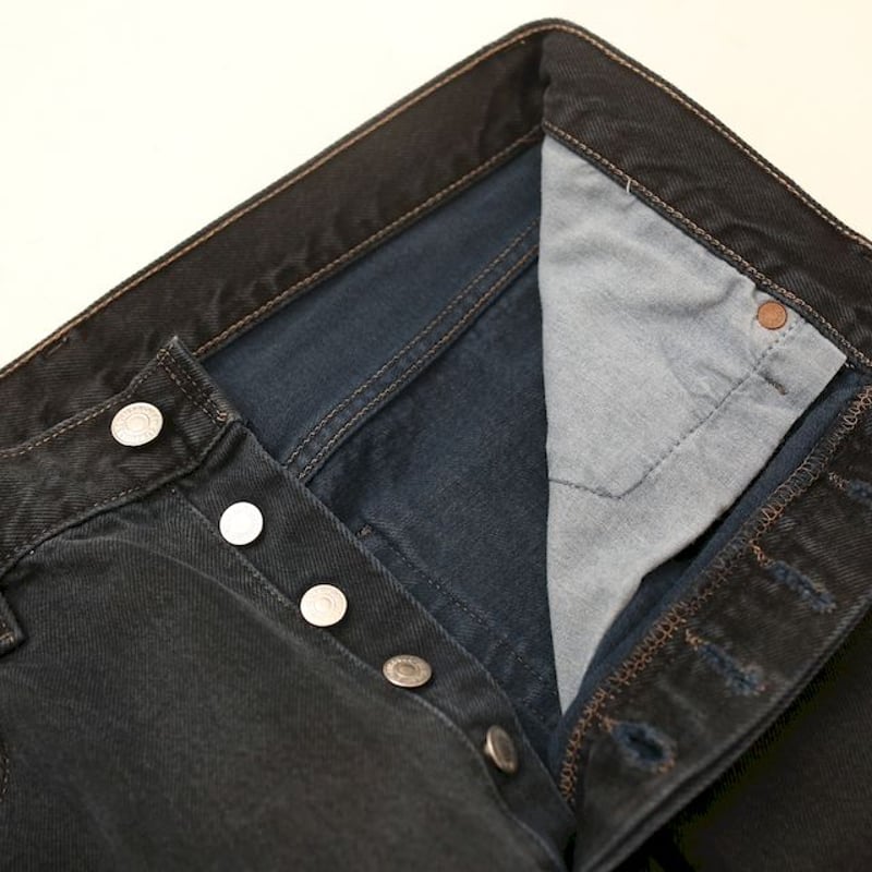 レア USA製 Levi's リーバイス501 オイルド加工デニムパンツブラック レア USA製 Levi's リーバイス501 オイルド加工デニムパンツ